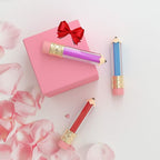 RONRONS 12 Pieces Pencil Lip Gloss Tubes, Empty Mini Pencil Shaped Lip Gloss Tubes Containers Clear Lip Balm Tube Plastic Refillable Bottle for Women Girls Gifts, 5ml