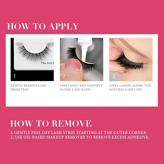 KISS Lash Couture LuXtensions Collection False Eyelashes, Flat Lash Technology, Super Slim Lash Band, Real Lash Extension Fibers, Reusable, Contact Lens Friendly Strip Lashes, Style Royal Silk, 1 Pair