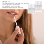 RDEXP 1.3ml Empty Lip Gloss Tube Clear Plastic Lip Gloss Containers Pack of 10 (White Cap)