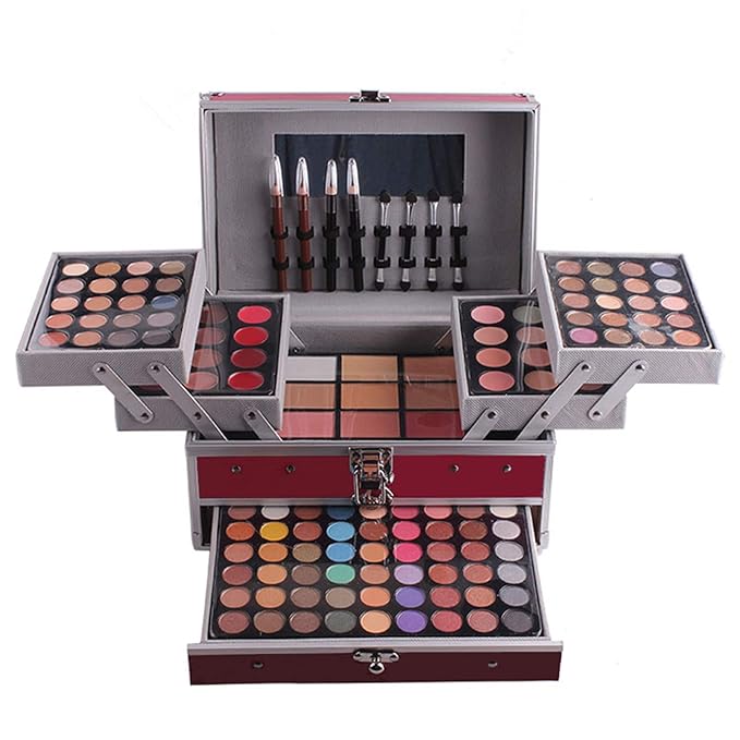 Pure Vie All In One Makeup Palette Gift Set Including 94 Eyeshadow, 12 Concealer, 3 Pressed Powder, 12 Lip Gloss, 3 Blush, 8 Eyebrow Powder - Harmony Makeup Contouring Kit for Salon and Daily Use #N4