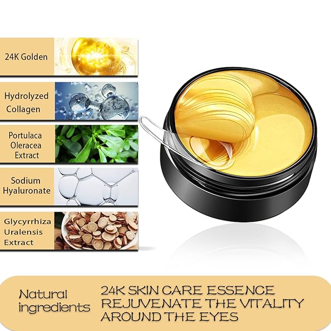 Under Eye Patches - Collagen Eye Masks for Eye Care - 60 Pcs Eye Gels for Dark Cirlce, Puffiness, Refresh, Revitalizing, Travel, Wrinkles