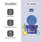 Tree Bottle Argan Oil + Bamboo Extract 3-in-1 Shampoo Bar for Men - For Hair, Beard & Body - Deep Clean, Nourishing & Frizz Control - Natural, Paraben & Sulfate-Free - Made in USA - 4.5oz