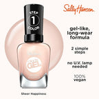 Sally Hansen Miracle Gel™, Sheer Happiness, Long Lasting, Gel-Like Formula, No UV Lamp Needed, Pink Nail Polish