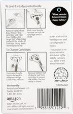 Amazon Basics 5-Blade Razor Refills for Women, 6 Count (Fits Amazon Basics Razor Handles Only) (Previously Solimo) (Pack of 2)