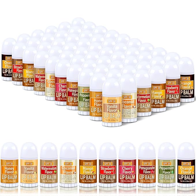60 Pcs Mini Sunscreen Lip Balms