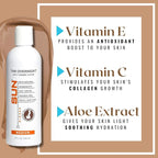 Sun Laboratories By Giesee Tan Overnight Self Tanning Lotion 8 oz 2 Pack, Self Tanning Lotion, Self Tanner, Tanning Lotion, Odorless, Non-Toxic, Medium, Light & Fair Skin, Face & Body