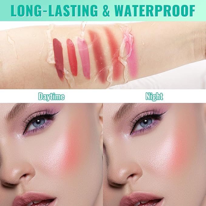 3Pcs Liquid Blush for Cheeks, Soft Moisturizing Matte