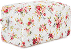 Soidram quilted makeup bag floral