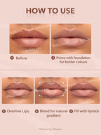 SHEGLAM Lip Liner Creamy Matte Pencil High Pigment Not Easy to Fade Silky Smooth Matte Contour Tint Lip Makeup-Misty Rose