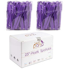 PANA 200pcs Cosmetic Make Up Disposable Plastic 2.5" Spatulas Skin Care Facial Cream Mask Spatula (PURPLE-200 Pieces in a Box)