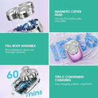 VOYOR Electric Razors for Women 3D Floating Blade Shaver for Women, Electric Shaver for Legs Bikini and Body Facial Hair Remover Women's Shavers Waterproof Women's Grooming ES310 (Purple)