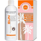 Sun Laboratories By Giesee Dark Sunsation Spray Tan Solution 8 oz - Self Tanning Lotion, Professional Airbrush Tanning Solution, Ultra Dark Bronzing Spray