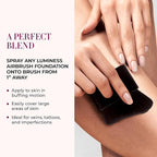 LUMINESS Professional-Grade L500 Buffing Makeup Brush - Angled Natural-Looking Finish