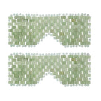 Jade Eye Mask, gemshan 2 Pcs Stone Eye Mask Hot or Cold Use, Green Jade Facial Eye Sleeping Mask