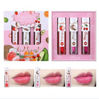 Color Changing Lip Oil - Fruit Lip Oil Pack, 3pcs Magic Color-Changing Lip Glow Oil, Hydrating Lip Gloss for Dry Lip Care Makeup