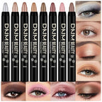 evpct 8Pcs Cream Eye Shadow Brightener Sticks Set for Eyes, Silver Champagne Golden Rose Sand Bronze Gold Orchid Pink Deep Mauve Shimmer Matte Pencil Eye shadow Crayon Applicator Stick Palette Makeup