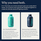 Flakes Anti Dandruff Shampoo and Conditioner Set | Dry, Flaky, & Itchy Scalp Shampoo | Sulfate & Paraben Free for Healthy Hair | Hydrating Shampoo & Moisturizing Conditioner for Scalp Care | 9 fl oz