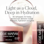 Josie Maran Whipped Argan Oil Body Butter - Skin Firming Cream with Whipped Shea Butter, Avocado Oil & Essential Fatty Acids - Cruelty-Free Skincare - Blissful Beach (8 Oz)