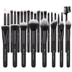 DUcare 27Pcs Makeup Brush Set Black Professional Premium Cosmetic Brushes for Foundation, Concealer, Eyeshadow, Blending, Powder, Contouring