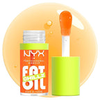 NYX PROFESSIONAL MAKEUP Fat Oil Chillz, Moisturizing, Shiny and Vegan Tinted Lip Gloss - Citrus Chiller (Sheer Orange)