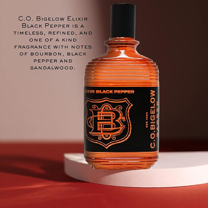 C.O. Bigelow - Elixir Black Pepper - No. 1586, 2.5 fl oz, Cologne for Men, Bourbon & Sandalwood Scented, Masculine, Refined, Long Lasting Mens Cologne