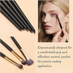 Eyeshadow Makeup Brushes Set with Case 8 PCS Soft Synthetic Hairs Eye Makeup Brushes for Blending Eyebrow Eyeliner Eyeshadow （Black）