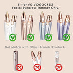 Replacement Heads for Eyebrow Facial Trimmer: Original Heads Replacement Set for 2 in1 Facial Eyebrow Trimmer - Suitable for Model VG-102, VG-1023,VG-1024