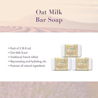 A LA MAISON Oat Milk Bar Soap - Triple French Milled Natural Moisturizing Hand Soap Bar (3 Bars of Soap, 8.8 oz Bar)
