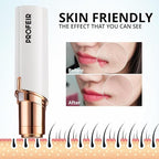 Facial Hair Removal for Women: Electric Hair Removal Device - Rechargeable Painless Face Razor for Chin Upper Lip Peach Fuzz with Light (White)