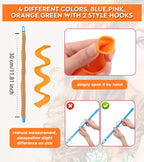 42 Pieces Heatless Waves Hair Curler, No Heat Damage Wavy Hair Curlers with 2 Sets of Styling Hooks, Heatless Curls for Women Girls Long Medium Short Hair(4 Colors,30cm/ 11.8")