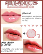 Lip Glow Oil, Mahogany, Lip Care Product with Hydrating Plumping Lip Gloss, Clear Tinted Lip Oil for Dry Lips, Nourishing Lip Gloss Oil, Christmas Makeup Gift for Women