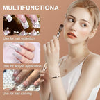 Acrylic Nail Brush Size 14,KEMEISI 100% Pure Kolinsky Nail Art Brushes Sturdy Handle Oval Shaped Acrylic Powder Nail Design Tools for Professional Manicure DIY Home Salon (Gold)