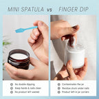 pana Brand Cosmetic Make Up Disposable Plastic 2.5Inch Spatulas Skin Care Facial Cream Mask Spatula (100 Pieces in a Container) (BLUE)