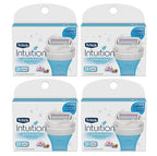 Schick Intuition - Lather & Shave In One Stop - Spring Bloom with Shea Butter, Fresh Floral Scent - Women's Razor Blade Refills - 3 Ct Pack of 4 = 12 Cartridges