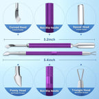 2PCS Metal Deep Purple Cuticle
