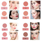 8 Color Blush Palette, Matte and Shimmer Powder, Skin Tone