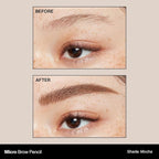 Morphe Micro Dual Eyebrow Pencil - Dual-Ended Brow Pencil Featuring a Retractable, Ultra-Precise, Pointed Tip - Richly Pigmented, Smooth-Gliding, Long-Lasting Wax Formula - Mocha (0.003 oz)