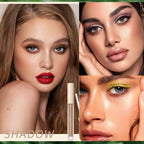 Liquid Eyeshadow Set Matte Brown Toned Eye Shadow Nude Eyeshadow Base Long Lasting(8 Color)#A