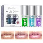 3Pcs Non-Sticky Hydrating Lip Glow Oil High Moisturizing Hydrating
