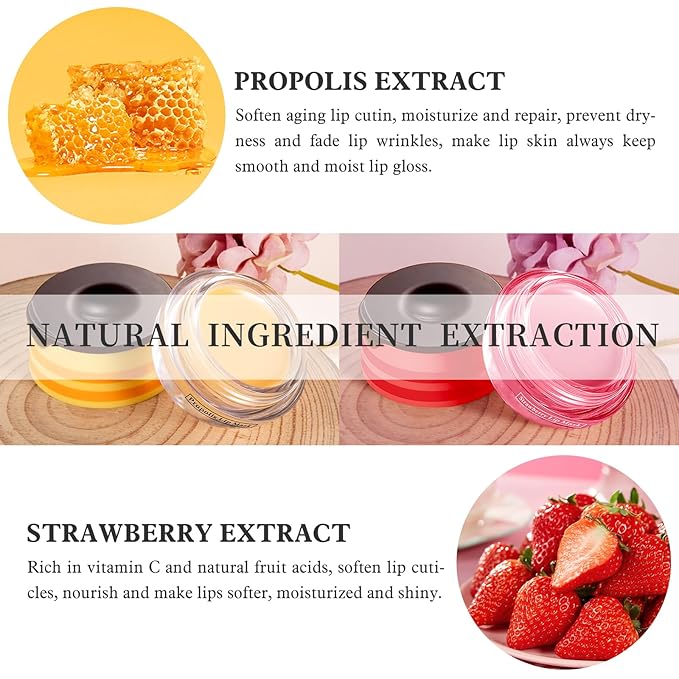4 PCS Bee Honey Lip Balm