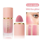 AKARY Mousse Liquid Blush, Soft Cream Makeup Blush, Cheek Tint(02#Rose)