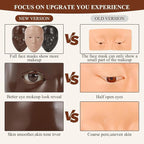 5D Makeup Practice Face Board, Makeup Practice Accessories Set with Face Painting Mannequin Head, Makeup Brushes, Face Painting and 2-in-1 Dual-Ended Eyebrow Pen, Makeup Practice Gift, Dark Brown