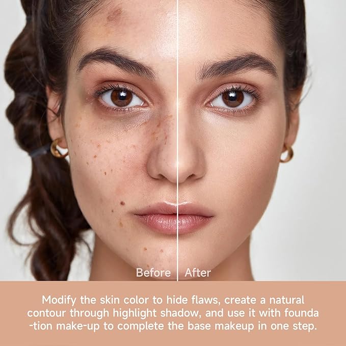 Foundation Concealer Palette with Makeup Sponges & Applicator,