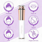 Portable Facial Hair Remover for Women – Painless, Fast & Precise Flawless Electric Razor & Epilator for Face, Lips, Chin Hair Removal – 18K Gold-Plated, 360° LED Light