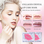 30 pieces of Moisturizing Collagen Crystal Lip Mask - Anti-Ageing & Anti Chapped, Reduce lip Wrinkles, Fade Lip Color, Make Skin Smooth And Firm Collagen Lip Pieces (Pink)