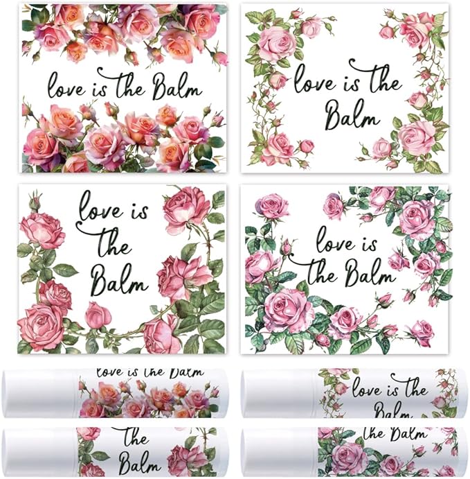 OLYCRAFT 100Pcs 4 Styles Pink Rose Wrapping