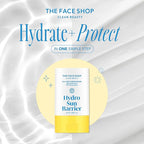 THE FACE SHOP Hydro Sun Barrier 2-in-1 Sunscreen & Moisturizer, Broad Spectrum SPF 45, Korean Sunscreen Skin care, Daily Hydrating Moisturizer for Face with Niacinamide, No White Cast