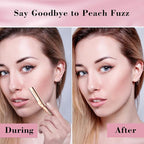 Dermaplaning Tool for Face, Eyebrow Razor for Women and Men, Eyebrow Trimmer and Facial Shaver Dermaplane Razor for Peach Fuzz Hair and Exfoliation, Includes 6 Blades (Rose Gold)