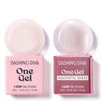 Dashing Diva One Gel Color & Magnetic Topper Duo - Lipgloss - Aristocrat & Iridescent Glitter Topper - 3-in-1 Base Coat, Nail Color & Top Coat - Gel Nail Polish Set
