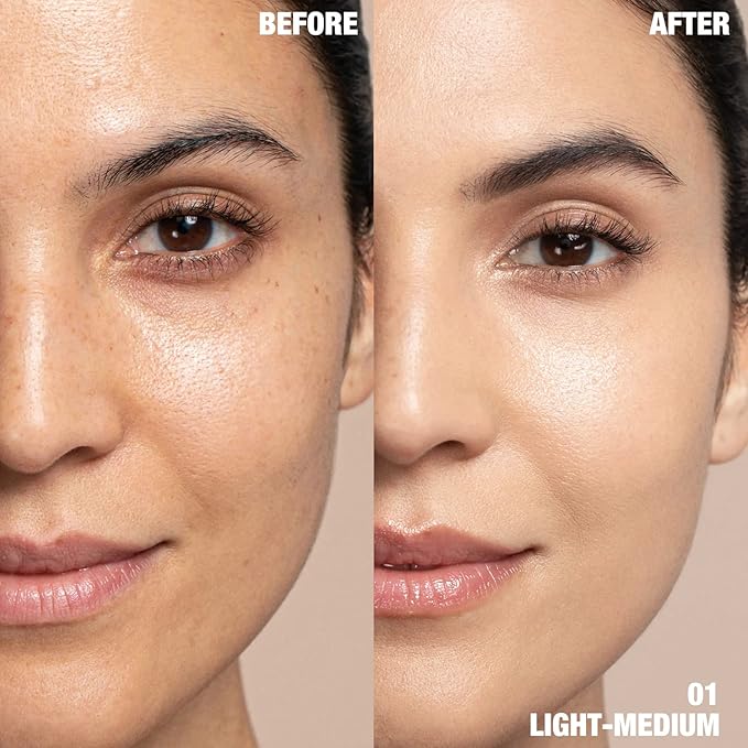 FOCALLURE #GoldenAge 5 in 1 Multi Uses Concealer Palette, 5 Colors Correcting Conceal Palette, Camouflage Contour Palettes for Dark Circles, Face Contouring Highlighter Pallet, 01 LIGHT-MEDIUM